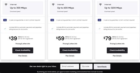 xfinity high speed internet plans.